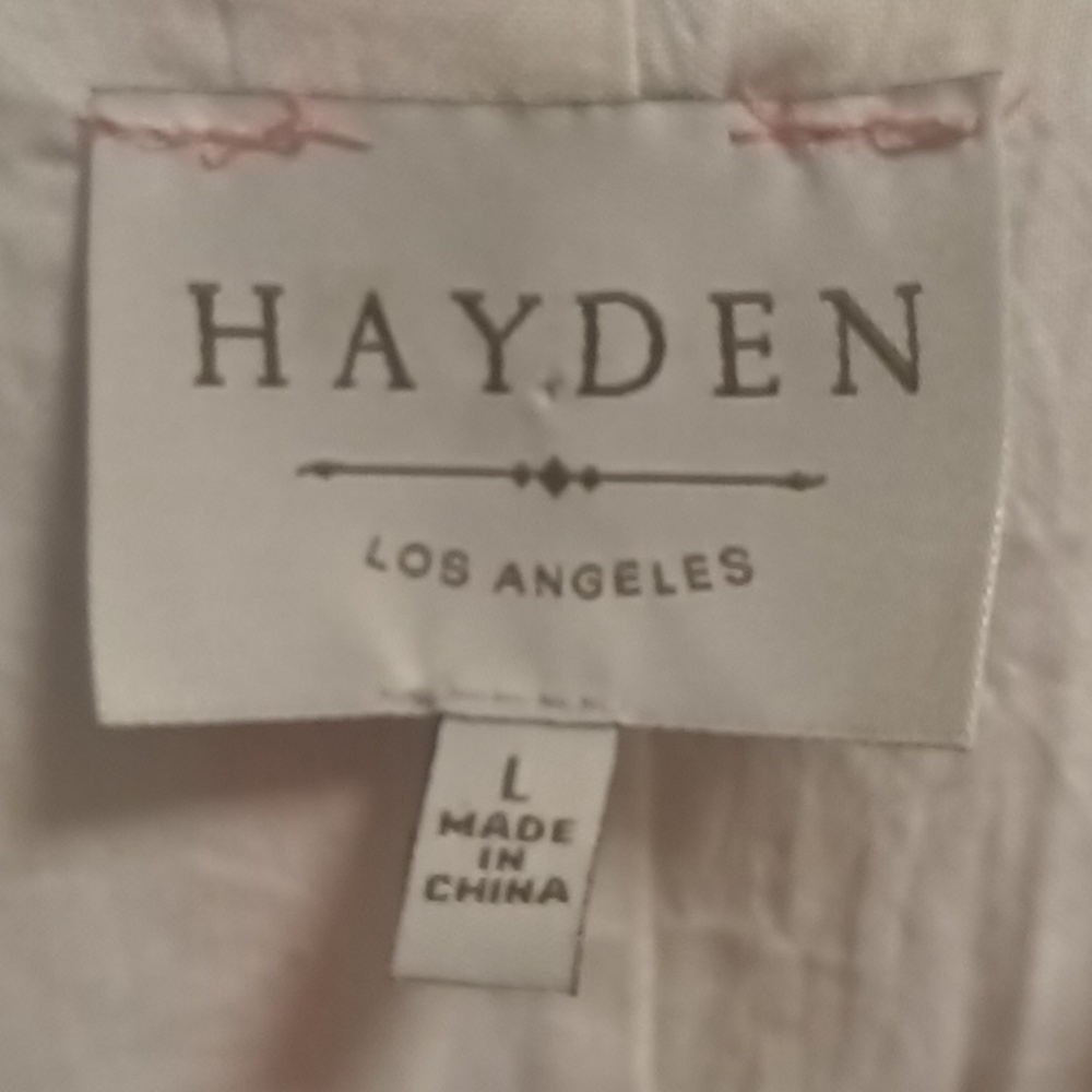 FINAL PRICE NWOT HAYDEN pink multi-colored striped sundress w tie-up neckline